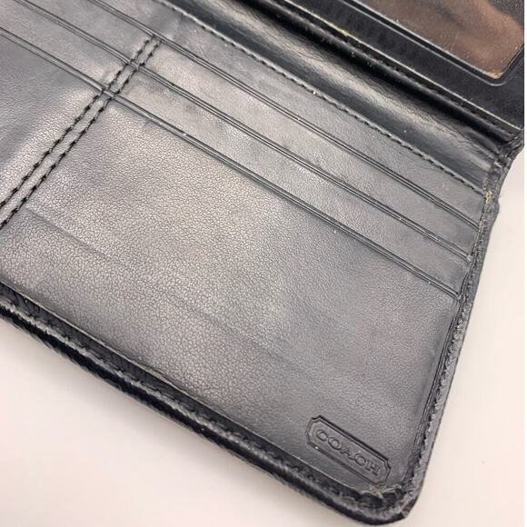 COACH Black Gray Signature Wallet - Picture 8 of 15